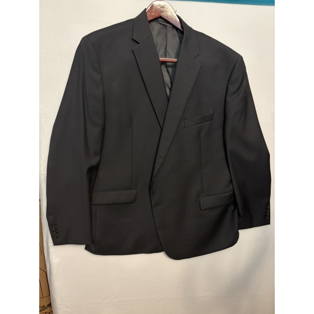 Lauren Ralph Lauren Men's 50R Black 100% Wool 2-Button Suit Jacket Blazer/Bag - Picture 7 of 16